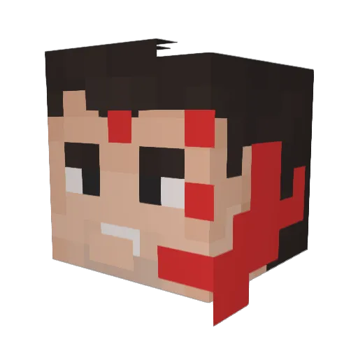 Igna04 Minecraft avatar head, 3D render