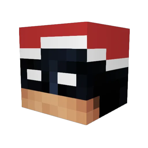 IgnaML Minecraft avatar head, 3D render
