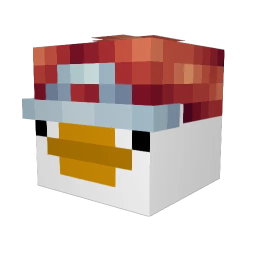 Ignaberr Minecraft avatar head, 3D render