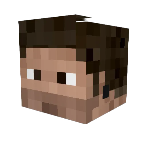 IgnacioACC Minecraft avatar head, 3D render