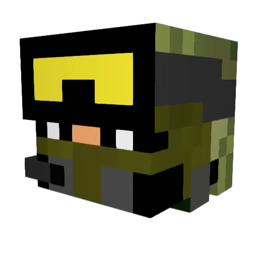 Ignaldur Minecraft avatar head, 3D render