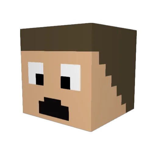 Ignaz87 Minecraft avatar head, 3D render