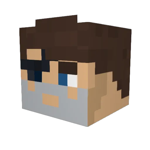 Igneon Minecraft avatar head, 3D render