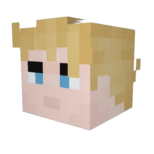 IgnisEtChauss Minecraft avatar head, 3D render