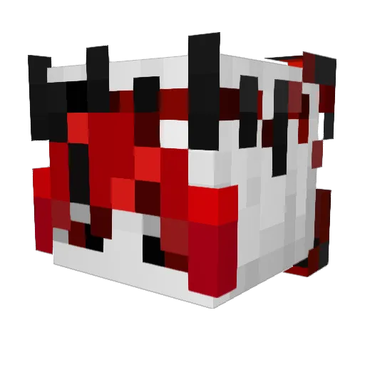 Igniscale Minecraft avatar head, 3D render