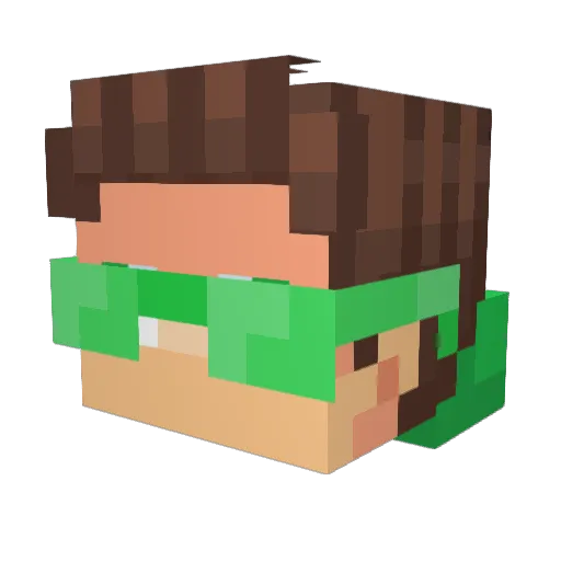 Ignite96 Minecraft avatar head, 3D render