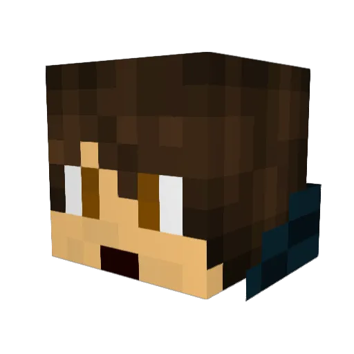 IgnitingThief Minecraft avatar head, 3D render