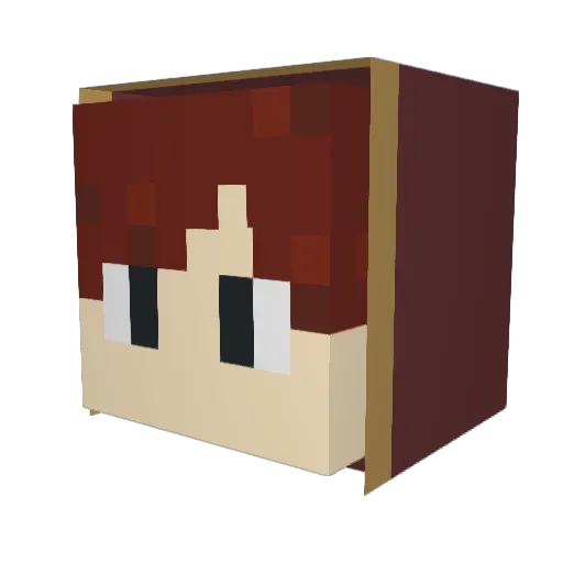 Ignus3 Minecraft avatar head, 3D render