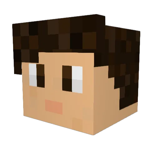 Igobal Minecraft avatar head, 3D render