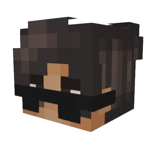 Igor08_ Minecraft avatar head, 3D render