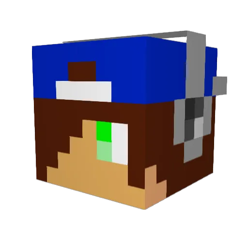 Igorawr14 Minecraft avatar head, 3D render