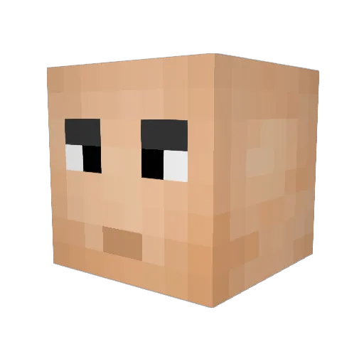 Igorbravoo Minecraft avatar head, 3D render