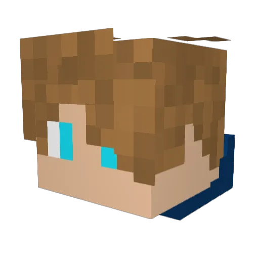 Igorko Minecraft avatar head, 3D render