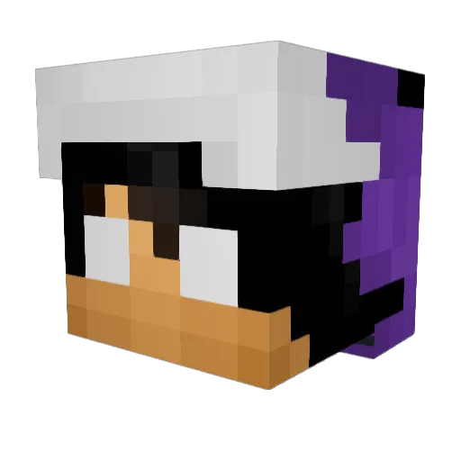 Igqr Minecraft avatar head, 3D render