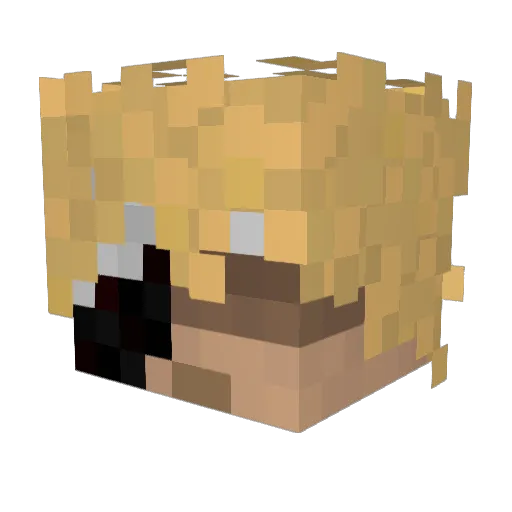 IgroFox Minecraft avatar head, 3D render