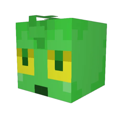 IguanaAtomica Minecraft avatar head, 3D render