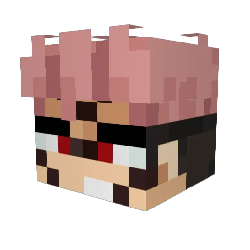 Iguanaging Minecraft avatar head, 3D render