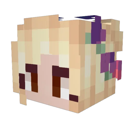 Igulua Minecraft avatar head, 3D render