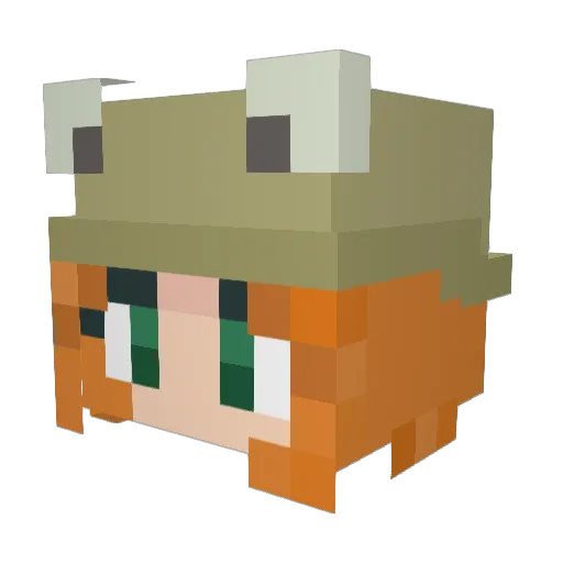 IhasKitten Minecraft avatar head, 3D render