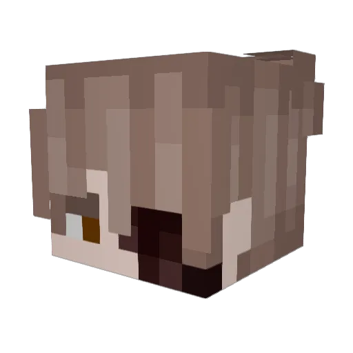 IhaveBloody Minecraft avatar head, 3D render