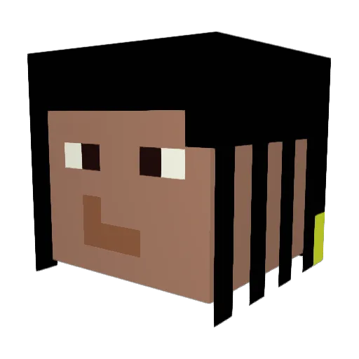 IhaveLongArms Minecraft avatar head, 3D render