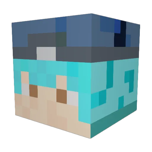 IhedowI Minecraft avatar head, 3D render