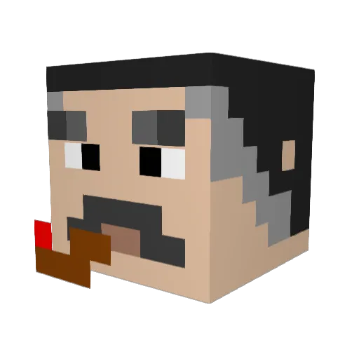 Ihersgori Minecraft avatar head, 3D render