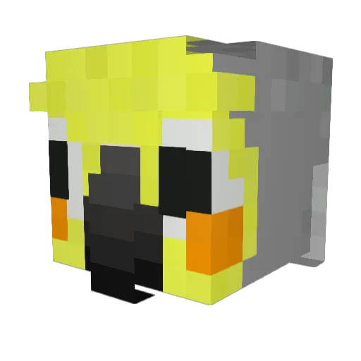 Ihmu Minecraft avatar head, 3D render