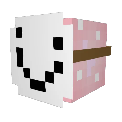IhopeGirl Minecraft avatar head, 3D render