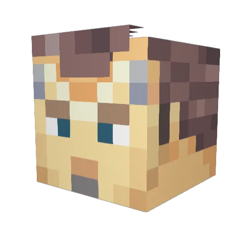 Ihops1 Minecraft avatar head, 3D render