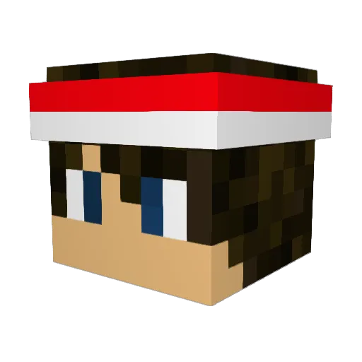 Ihsanflower Minecraft avatar head, 3D render