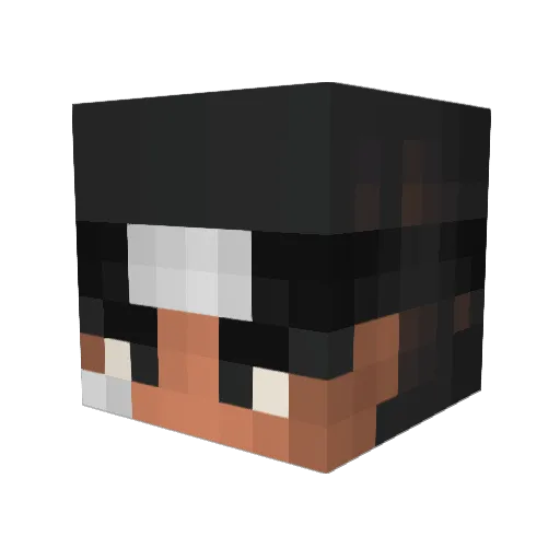 Ihuman Minecraft avatar head, 3D render