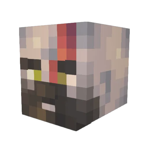 IhypexX Minecraft avatar head, 3D render
