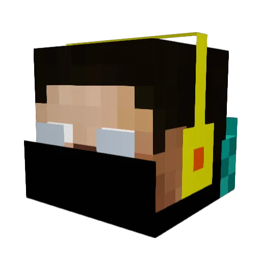 Iiam69 Minecraft avatar head, 3D render