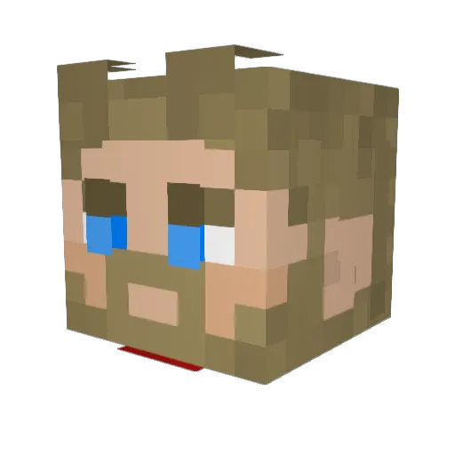 Iibanez Minecraft avatar head, 3D render