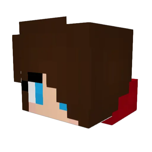 IidaPiida Minecraft avatar head, 3D render