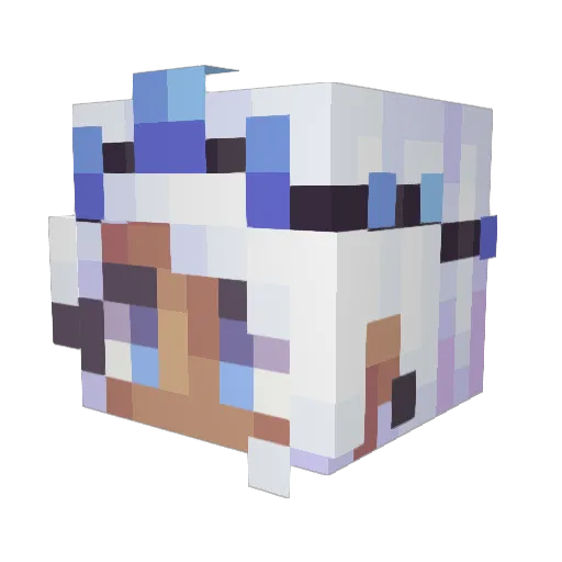 Iiliad Minecraft avatar head, 3D render