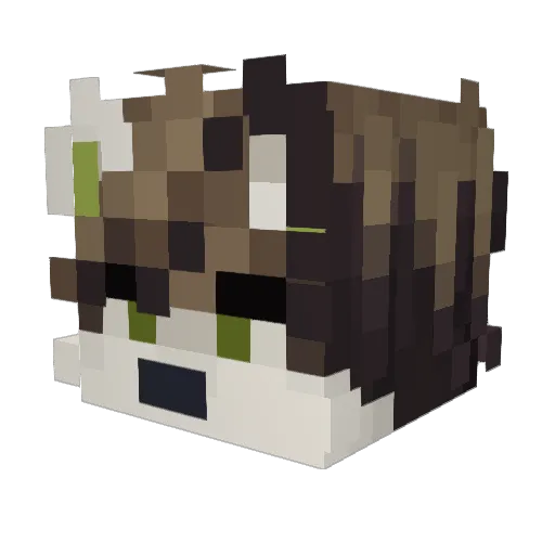 Iimestone Minecraft avatar head, 3D render