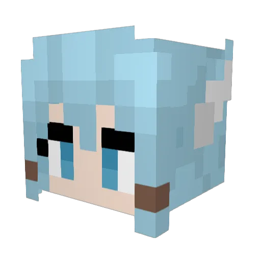 Iippoh Minecraft avatar head, 3D render