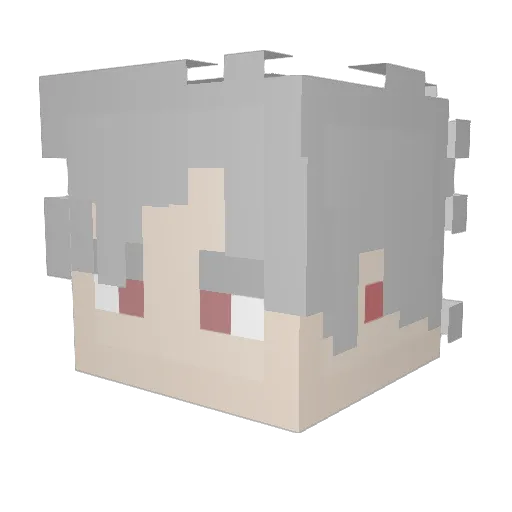Iirg Minecraft avatar head, 3D render