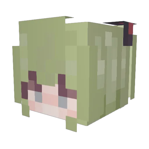 Iiris90 Minecraft avatar head, 3D render