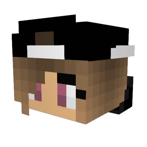IituKK Minecraft avatar head, 3D render