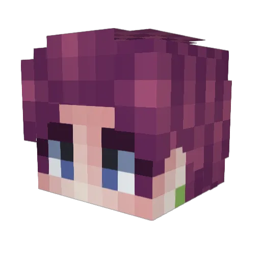 Iivema Minecraft avatar head, 3D render