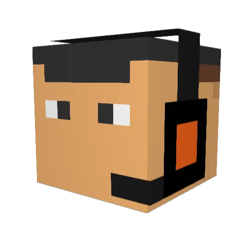 Ijhp Minecraft avatar head, 3D render