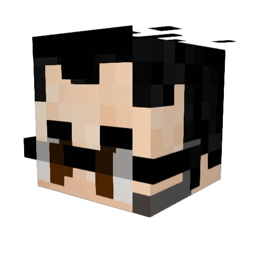 Ijvlaa Minecraft avatar head, 3D render