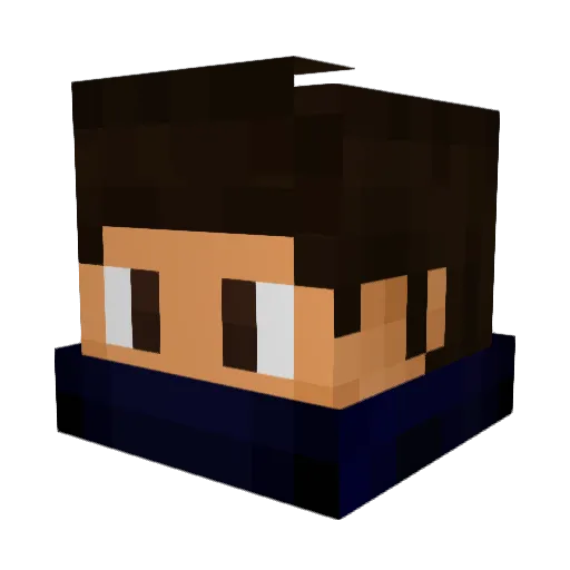 Ik0n86 Minecraft avatar head, 3D render