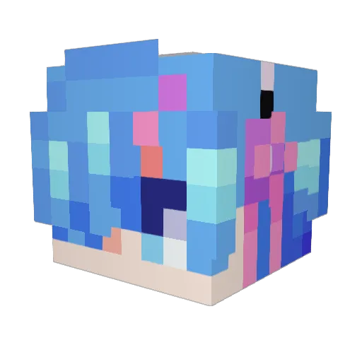 Ik0ns Minecraft avatar head, 3D render