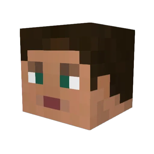 Ik0ri4n Minecraft avatar head, 3D render