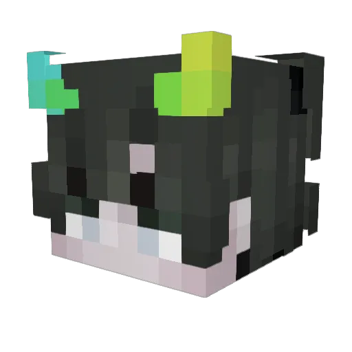 Ik3ow Minecraft avatar head, 3D render