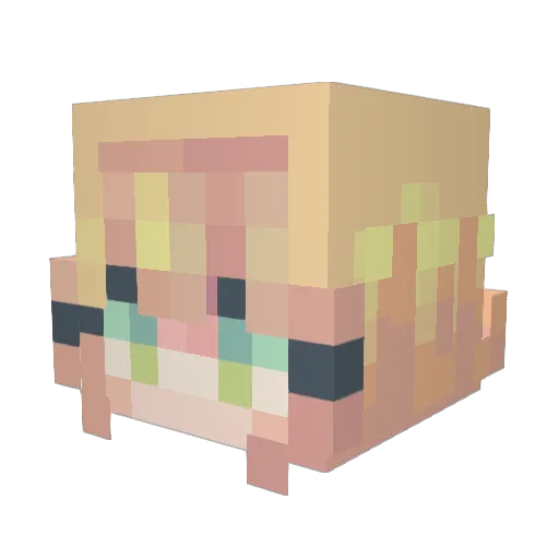 IkU_IkU Minecraft avatar head, 3D render